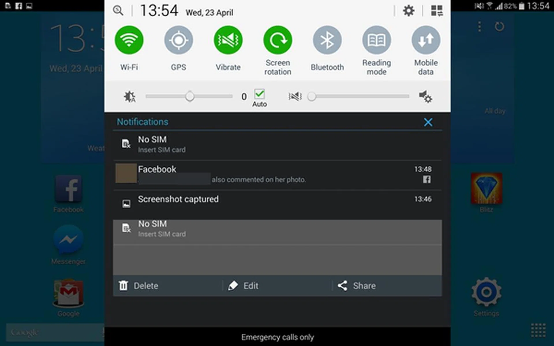 The notification panel on the Samsung Galaxy Tab Pro 10.1 is significantly more powerful and customizable.
