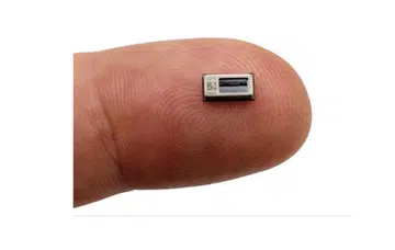 A disembodied finger showing a MEMS-based driver. Creative is partnering xMEMS Lab to bring this to its future true wireless earbuds.