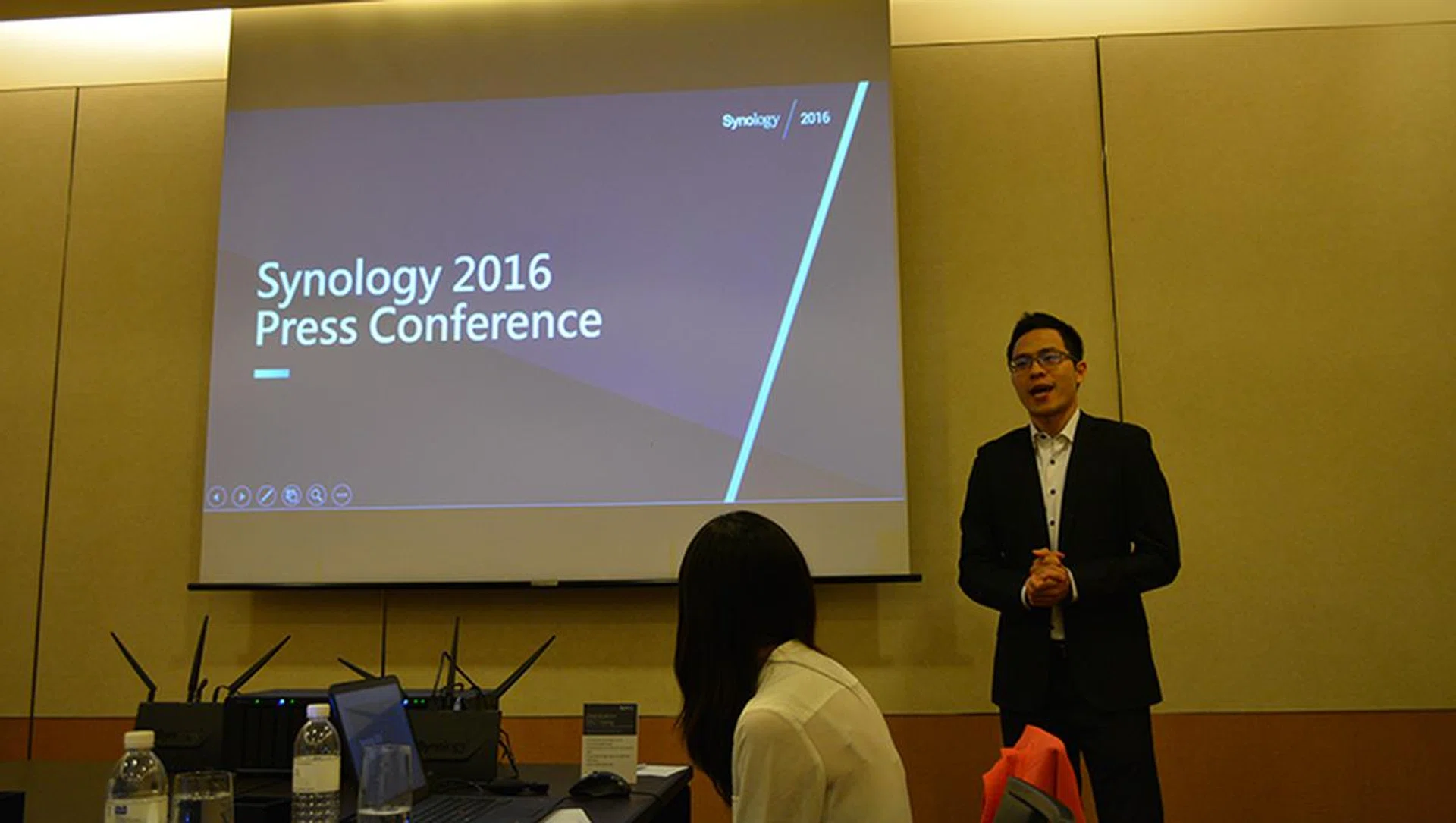 Willie He, Sales Manager at Synology, kicked things off at the event.