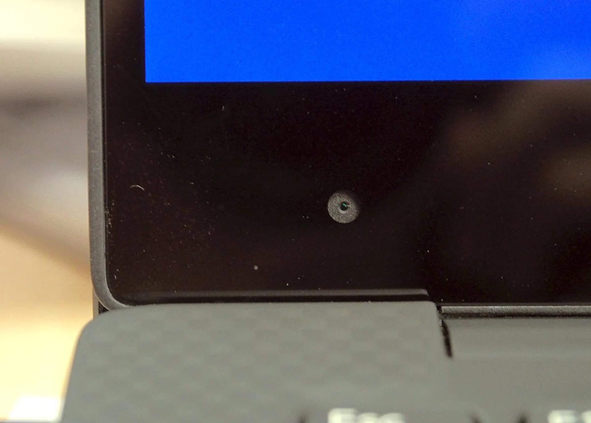 The position of the webcam is not ideal as it captures unflattering angles of the user.