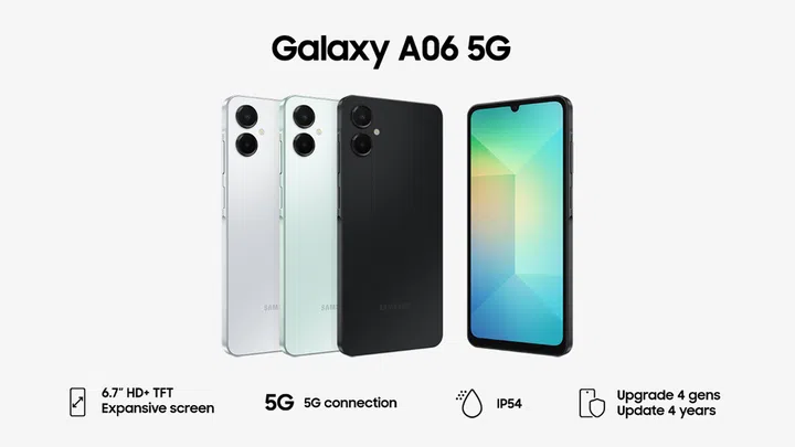 Samsung Galaxy A06 5G. Image: Samsung.