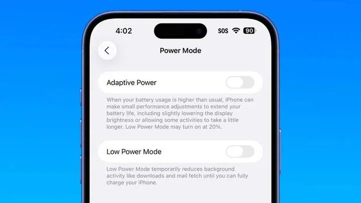 Adaptive Power is a new power management mode in iOS 26. Photo: MacRumors