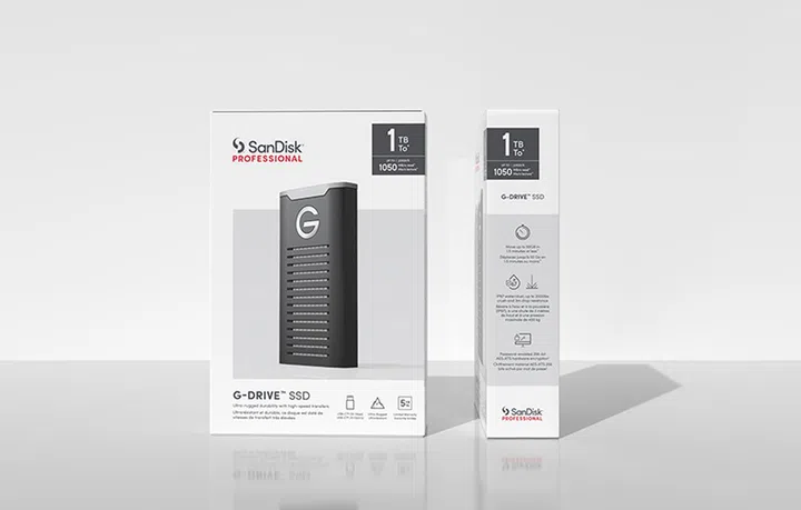 G-Drive SSDs under SanDisk Professional brand.