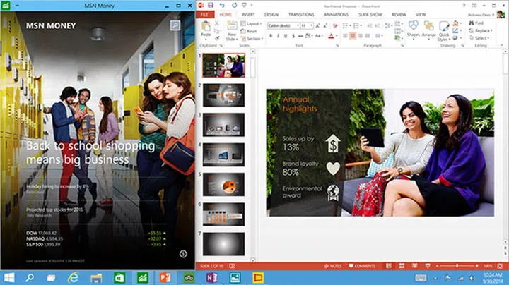 There should be less dissonance now that you can open apps from the Windows Store in the same format your desktop programs. (Image source: Microsoft.)