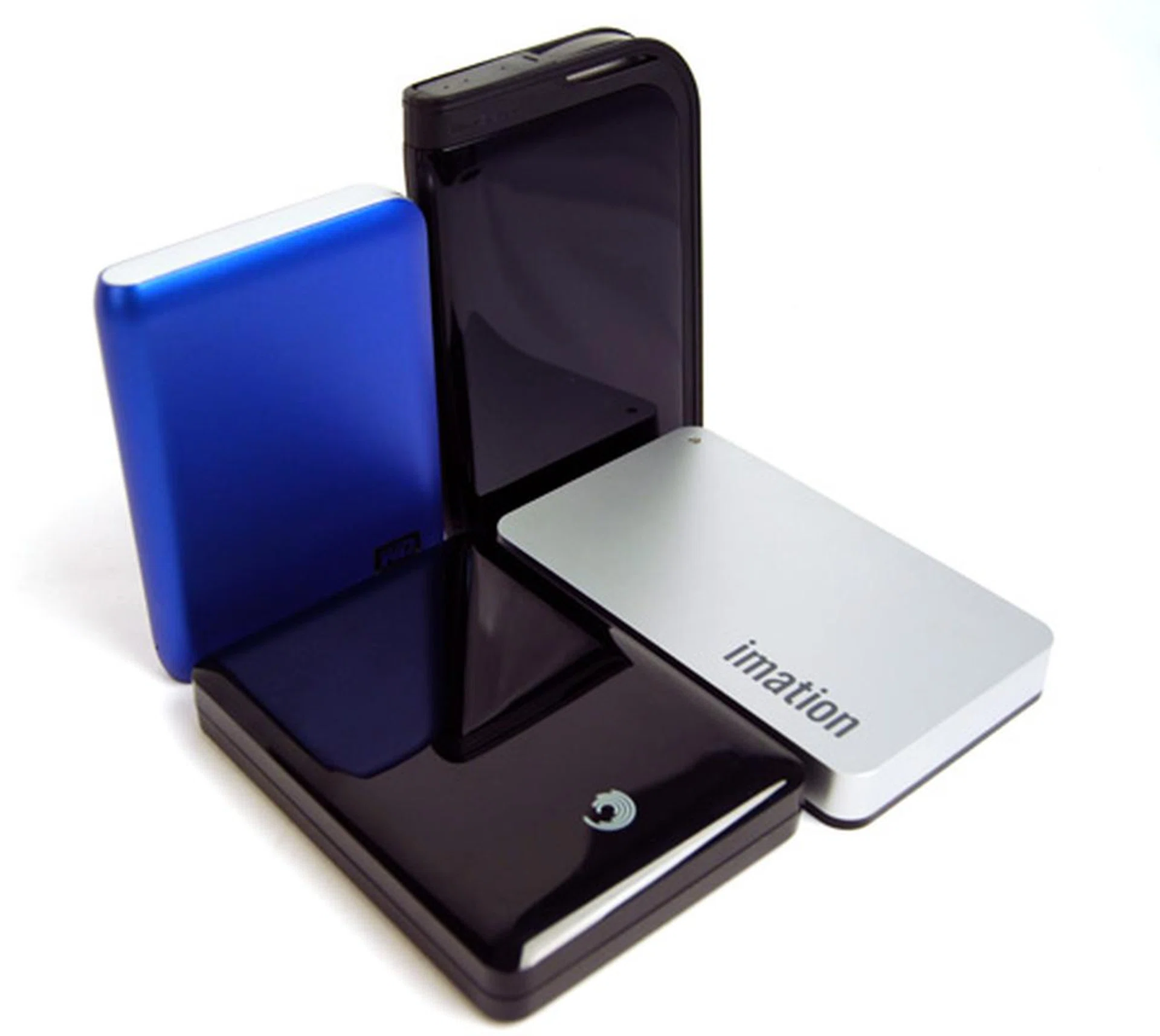 All of our drives are USB 3.0 and USB 2.0 compatible with 1TB capacity. (not pictured: Toshiba Canvio 3.0 Plus)