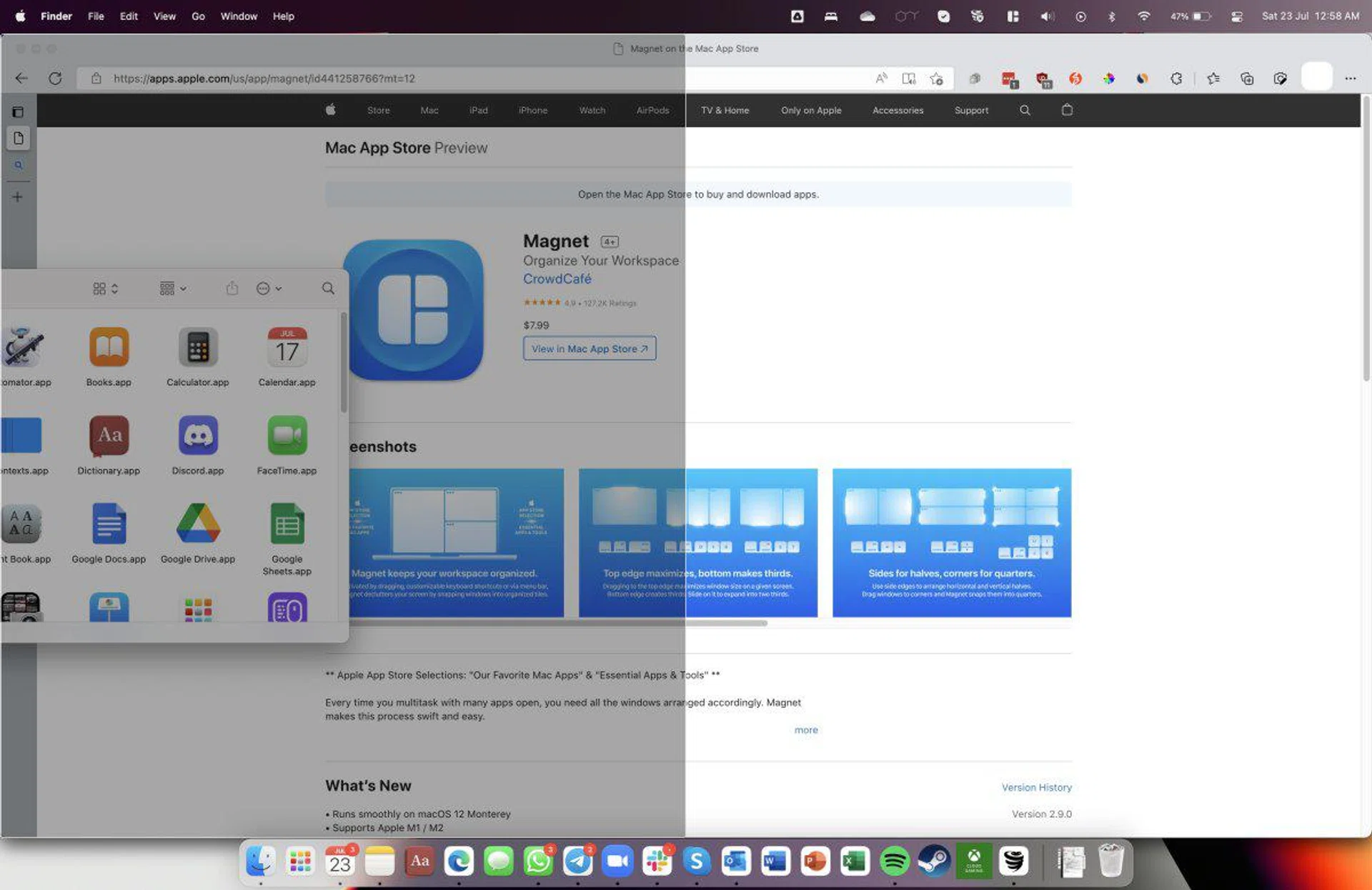 Magnet looks and works exactly like Windows Snap. 