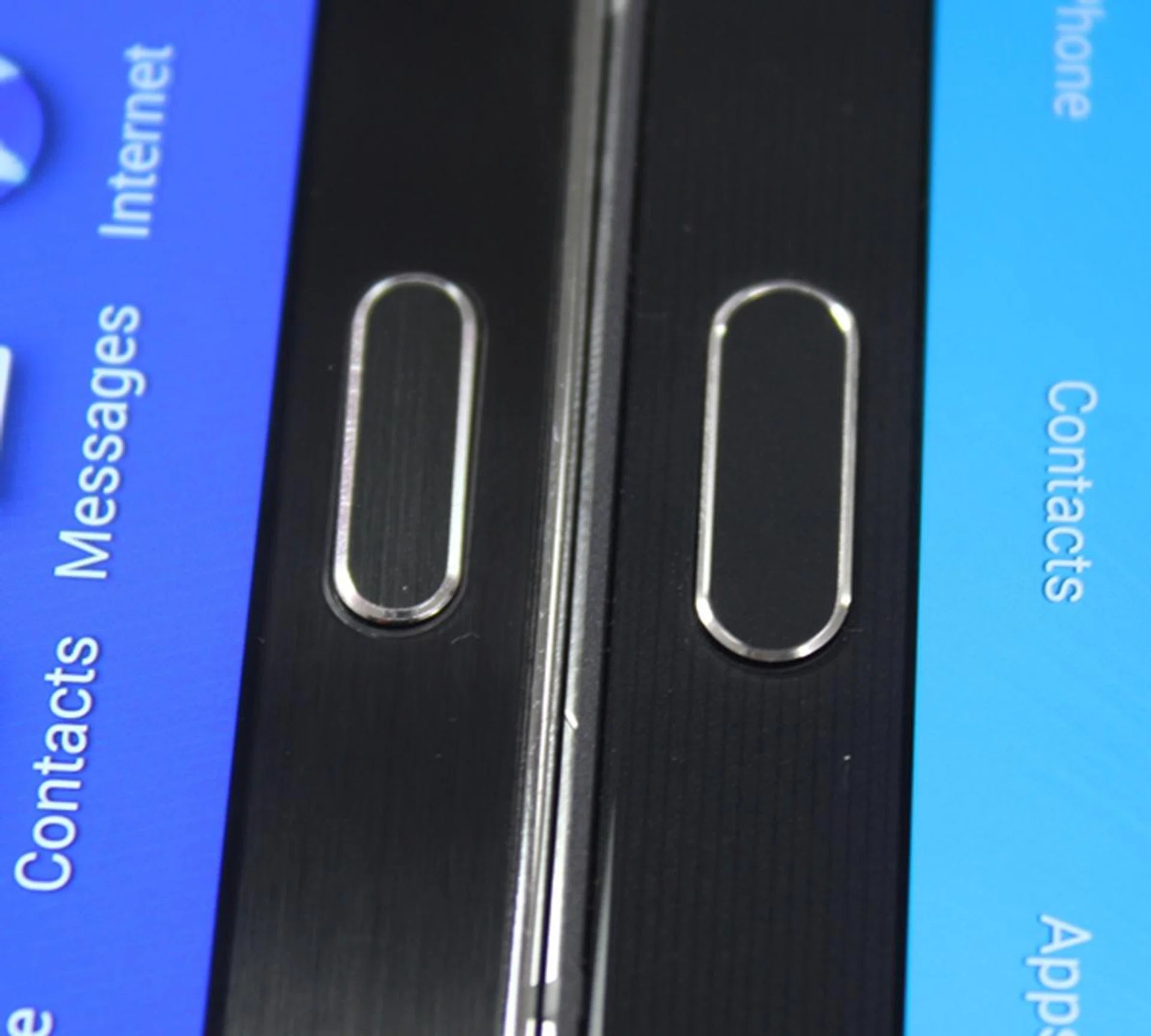 As the Home button of the Note 4 houses a fingerprint scanner, it is noticeably bigger in size than that of the Note 3.