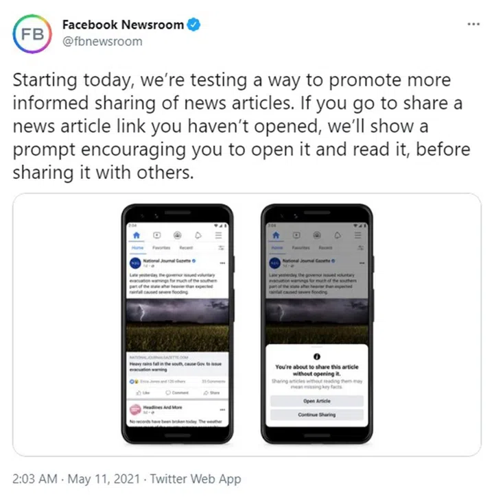 Facebook starts 
