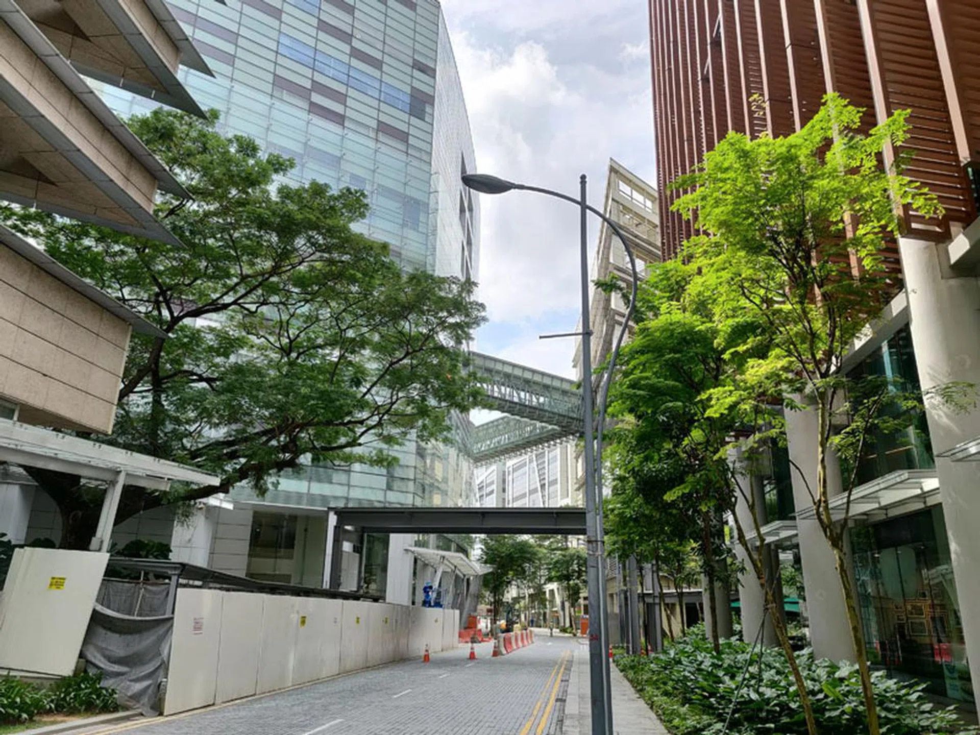 Biopolis, outside Starbucks