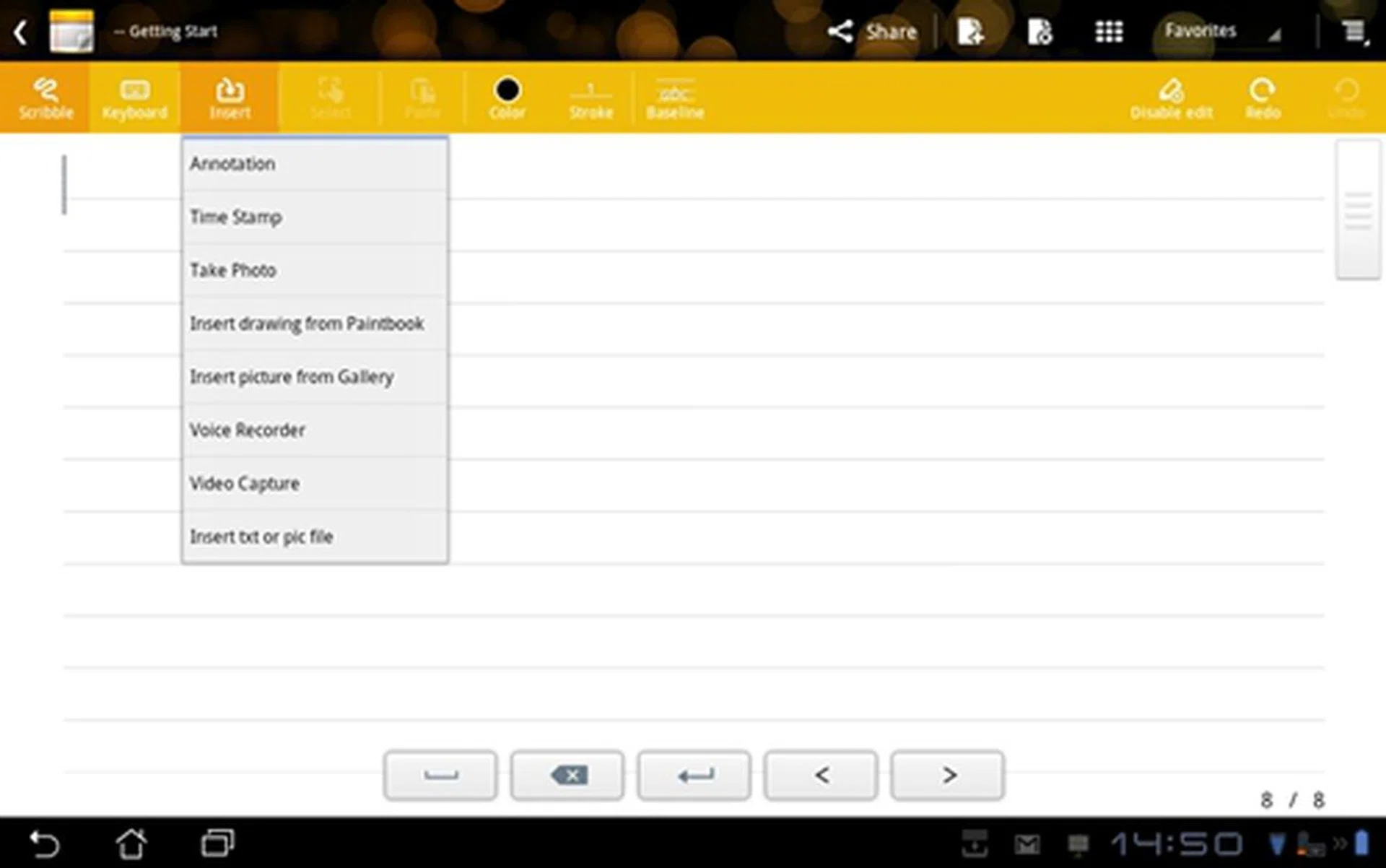 You can insert photos, videos or text on a document in SuperNote. If you prefer your notes to be neat and tidy, you can opt to type your notes in via the physical keyboard. In general, SuperNote is an useful app for those who want to take notes on the go.