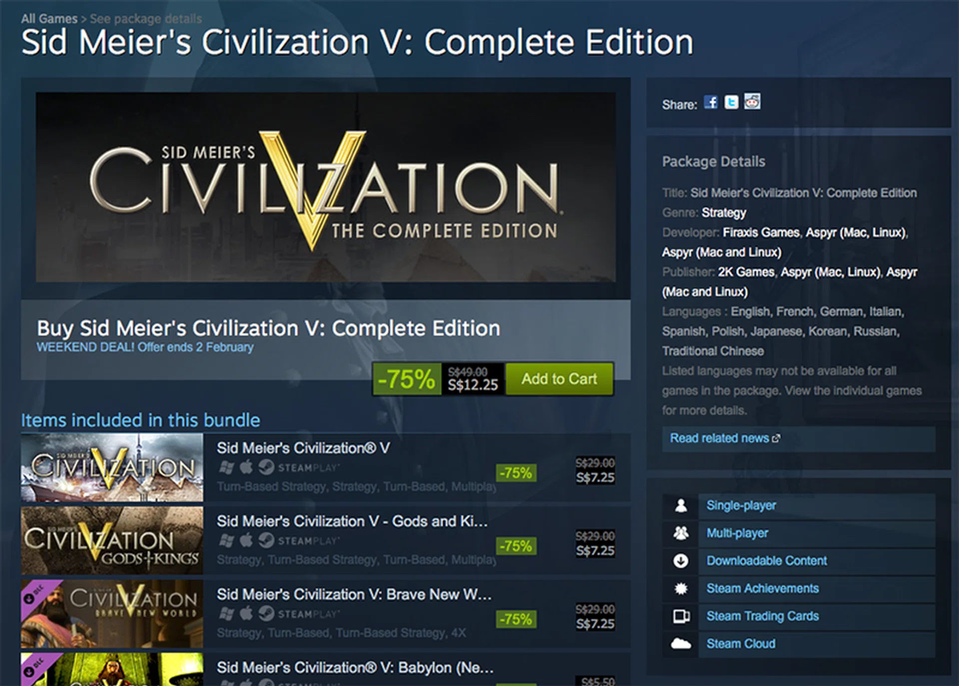 civilization deal