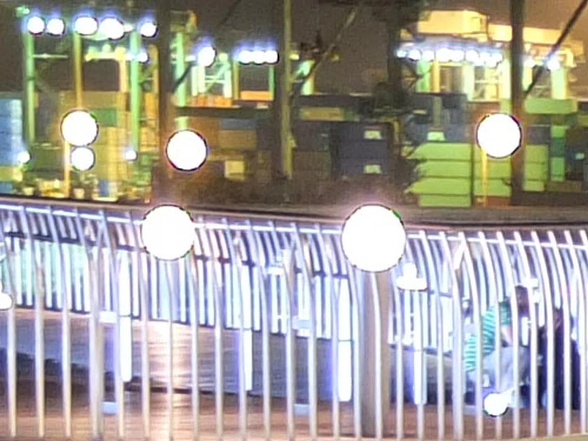 An example of the 'white orbs' artifact seen in some X10 images. This was photographed with the previous firmware version 1.02, f/2 at 7.1mm, 1/2 sec, ISO400. Click to see the complete full-resolution image.