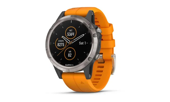 The Fenix 5 Plus is the middle-sized model with a case size of 47mm.