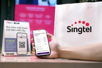 Singtel's Dash partners Zip to give customers more payment options (Photo credit Singtel).