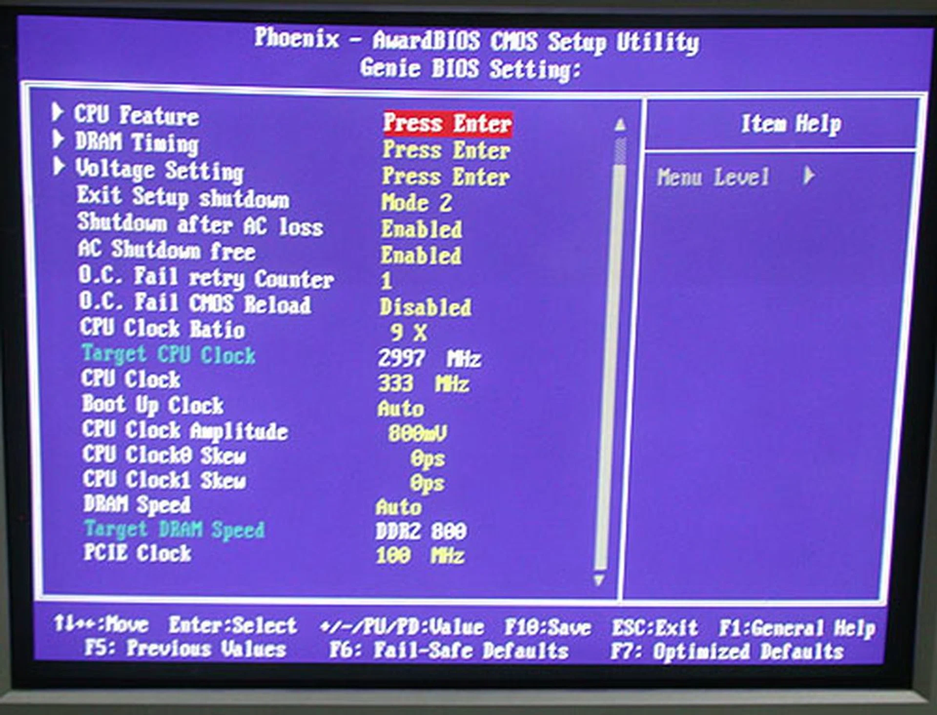 Some of the advanced options that you will see in the 'Advanced' view of the BIOS. Press F9 to enable this.