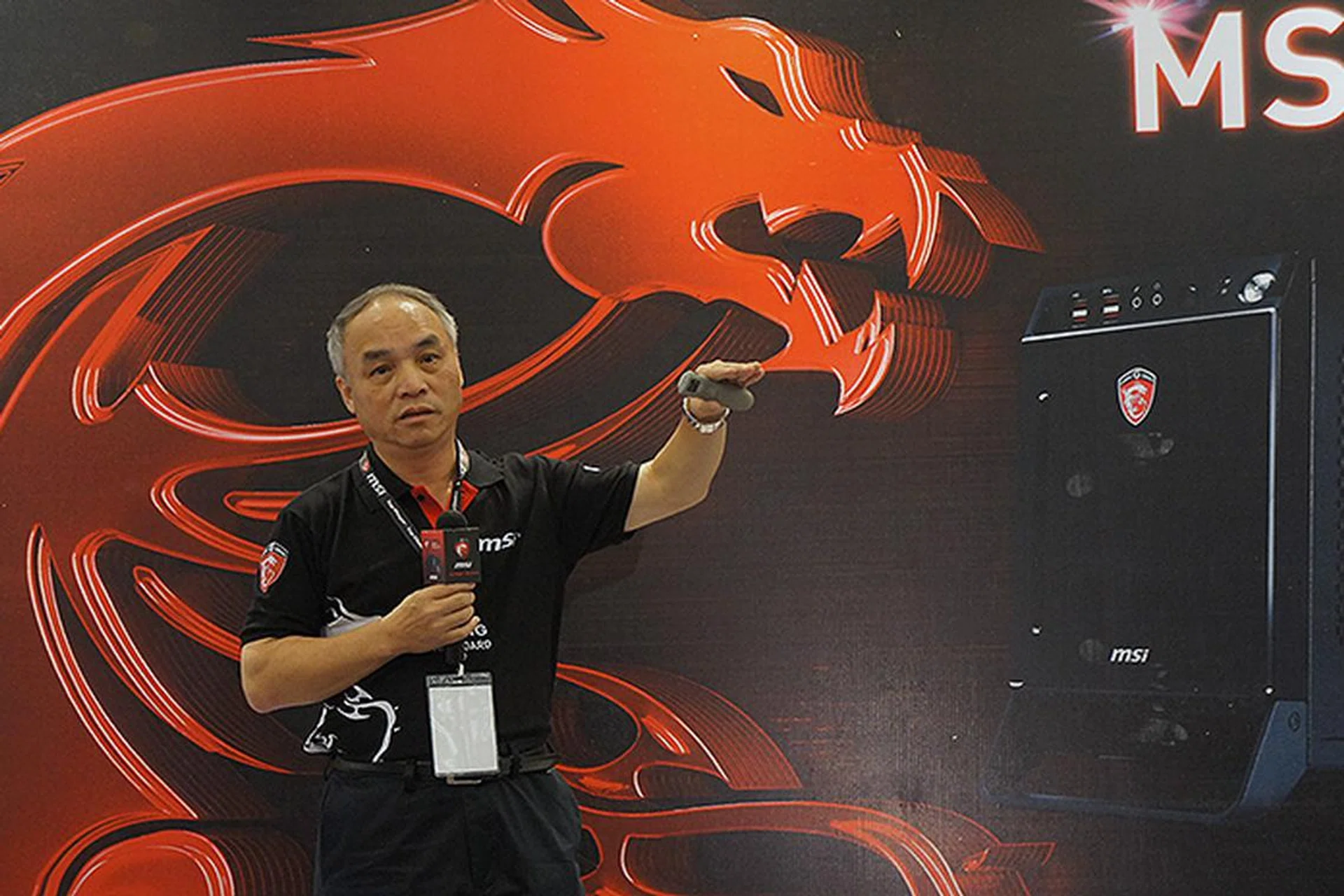 MSI Senior Vice-President and Co-Founder, Henry Lu, sharing the company's results in the past year and explaining how they achieved it.