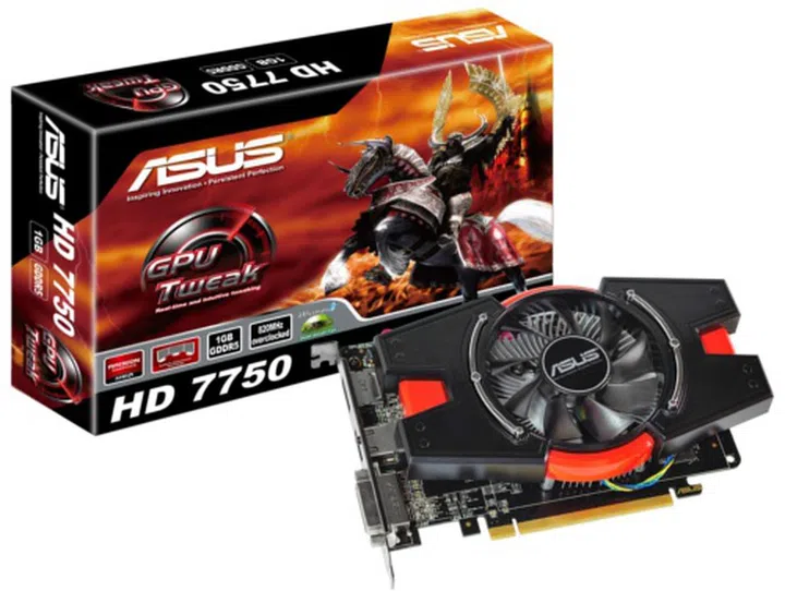 ASUS HD 7750 (HD7750-1GD5) <br> Core Clock: 820MHz <br> Memory Clock: 4600MHz