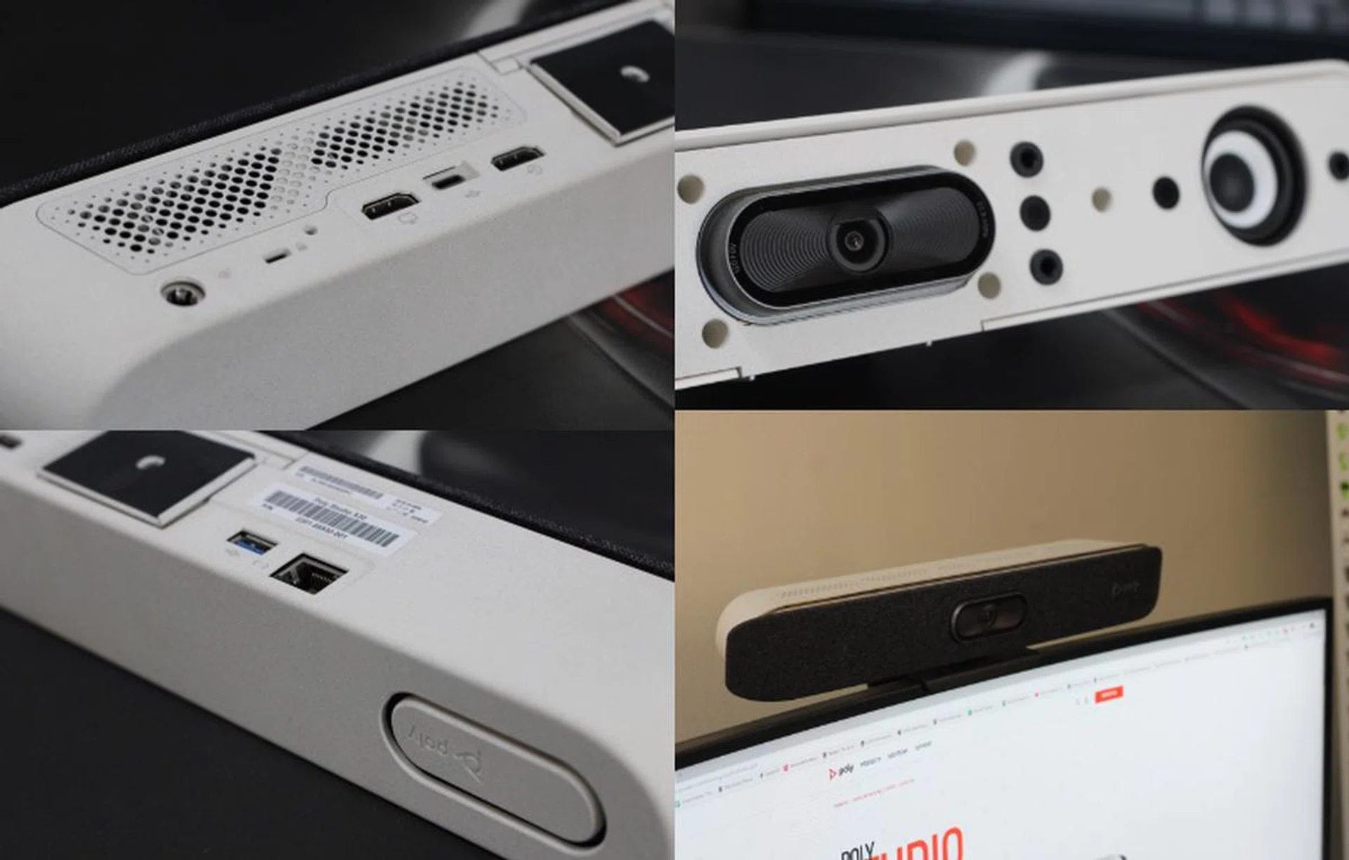 Connectors are appropriately labelled underneath the Studio X30.