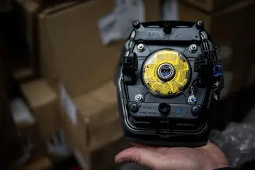 Image of an airbag module made by Takata.