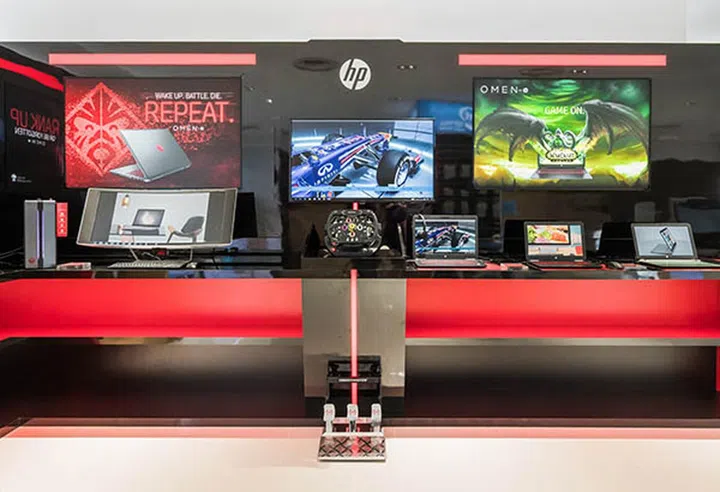 The gaming experience zone is where you can experience first-hand the power and performance of the Omen by HP portfolio.