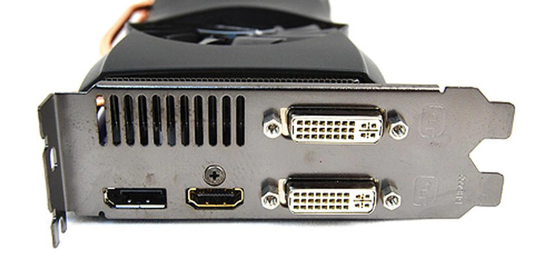 Like most Evergreen cards, the Gigabyte HD 5830 comes with the usual twin DVI ports and single HDMI and DisplayPort.