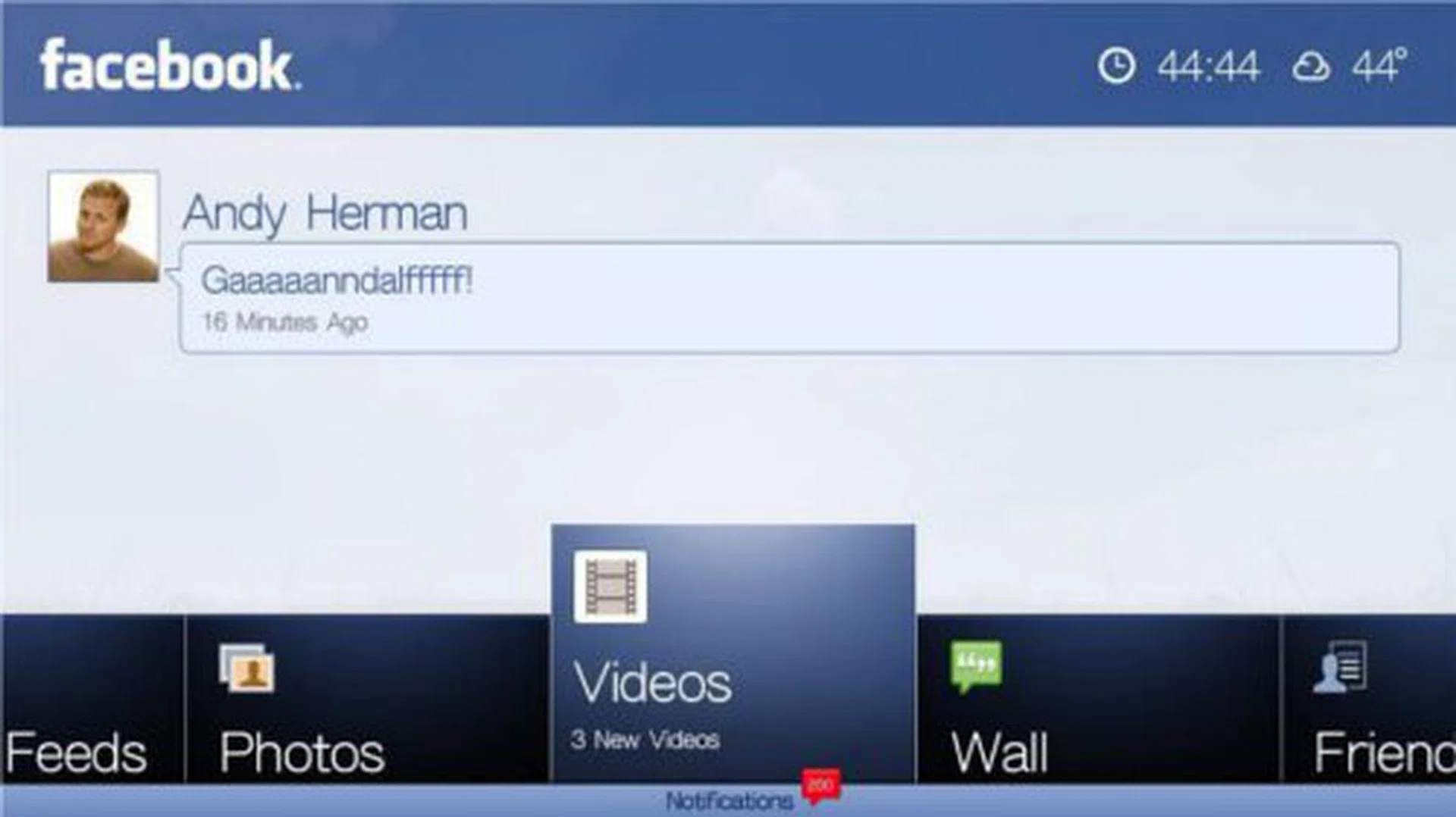 WD TV Live possesses the best Facebook app we've come across so far on any media player. Tabs neatly organize Facebook content for easy usage via the remote.
