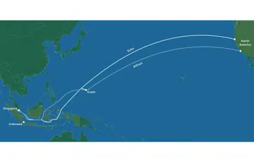 The route avoids crowded shipping lanes in North Asia. Image courtesy of Facebook.