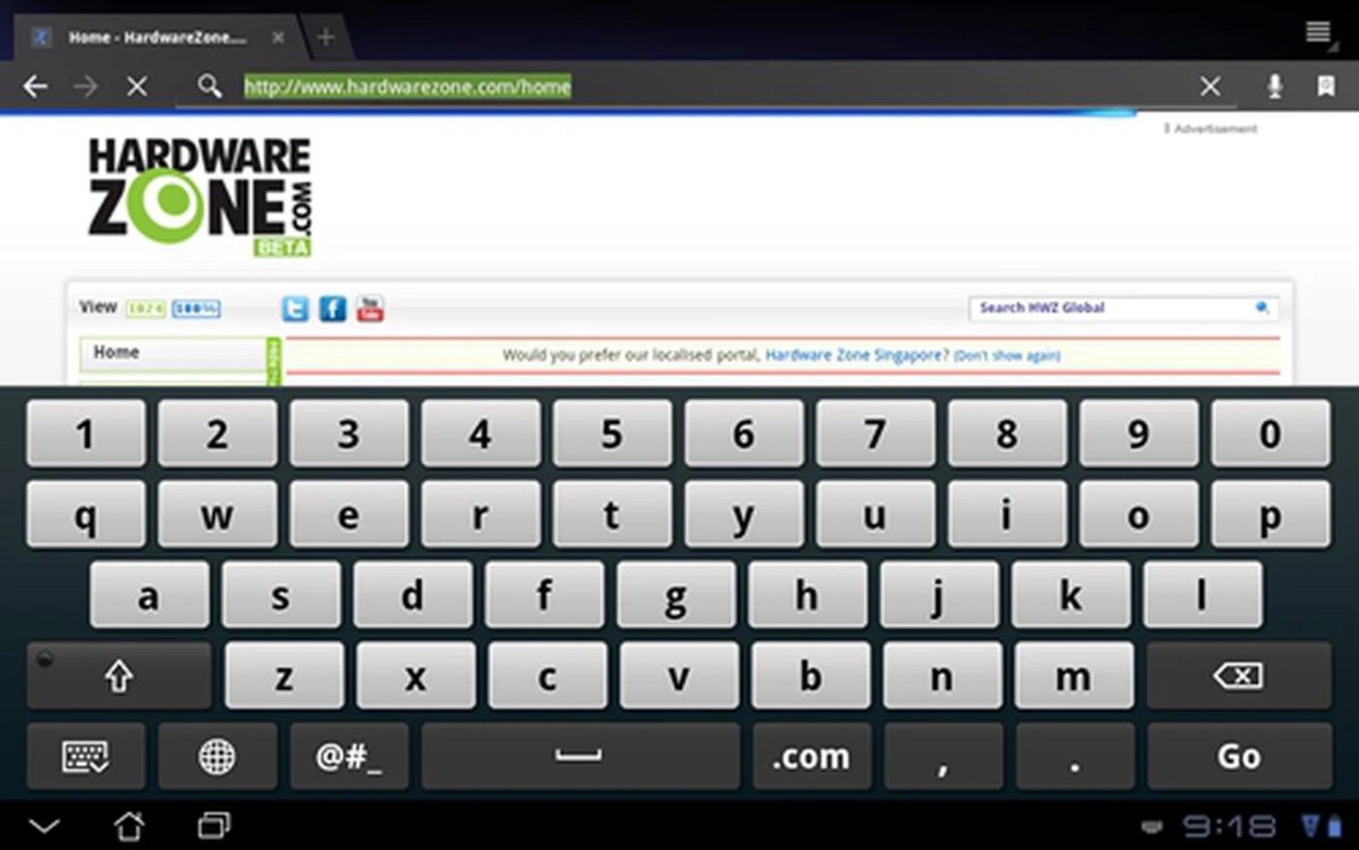 ASUS' redesigned virtual QWERTY keyboard makes it a breeze to touch-type if you are feeling lazy to use the Eee Pad Slider's built-in keyboard.