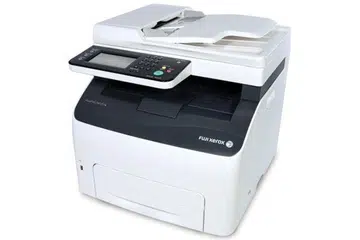 The Fuji Xerox DocuPrint CM225 fw has a color touchscreen, and is the only one in the series to do fax.