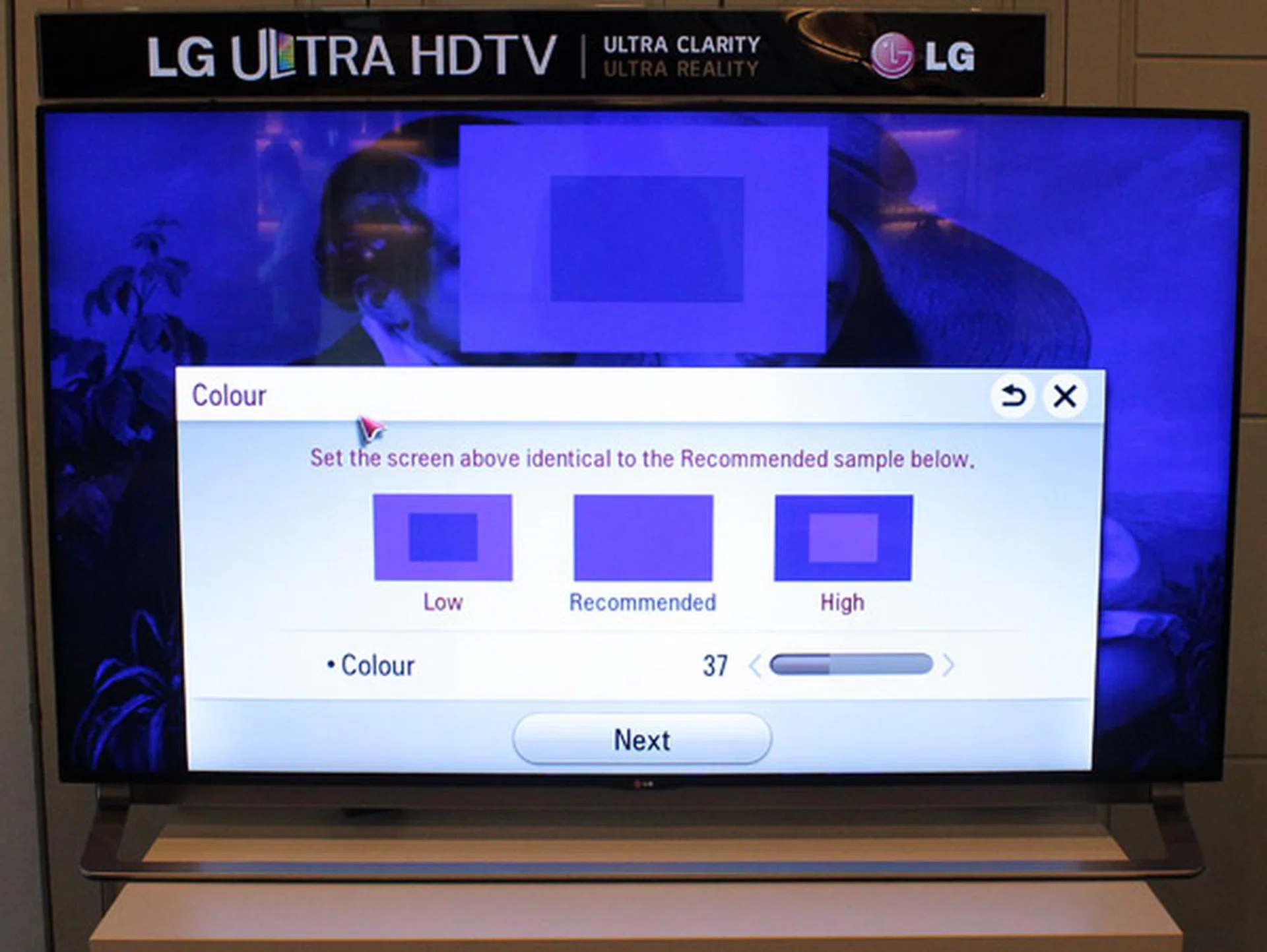 The calibration process is quite easy to follow as helpful on-screen prompts guide the user.