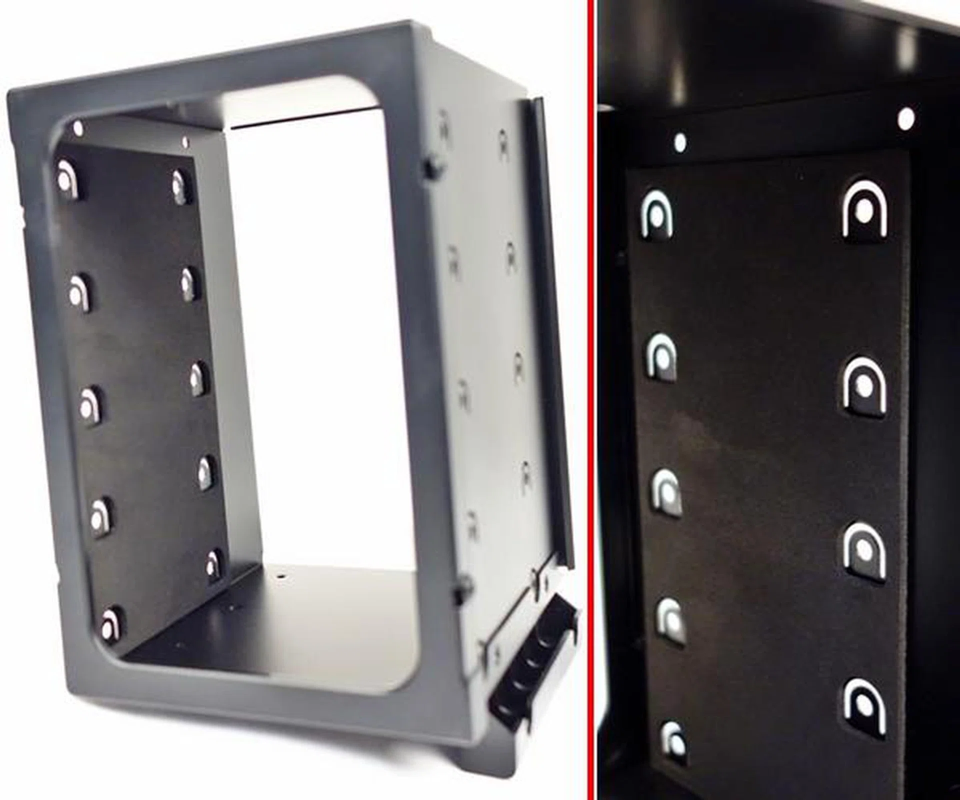 The 3.5-inch drive enclosure is able to fit up to five 3.5-inch drives.