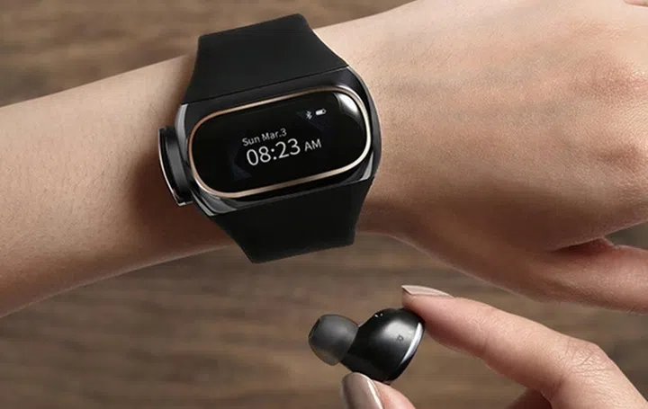 No more losing your earbuds when they fit right into your watch.