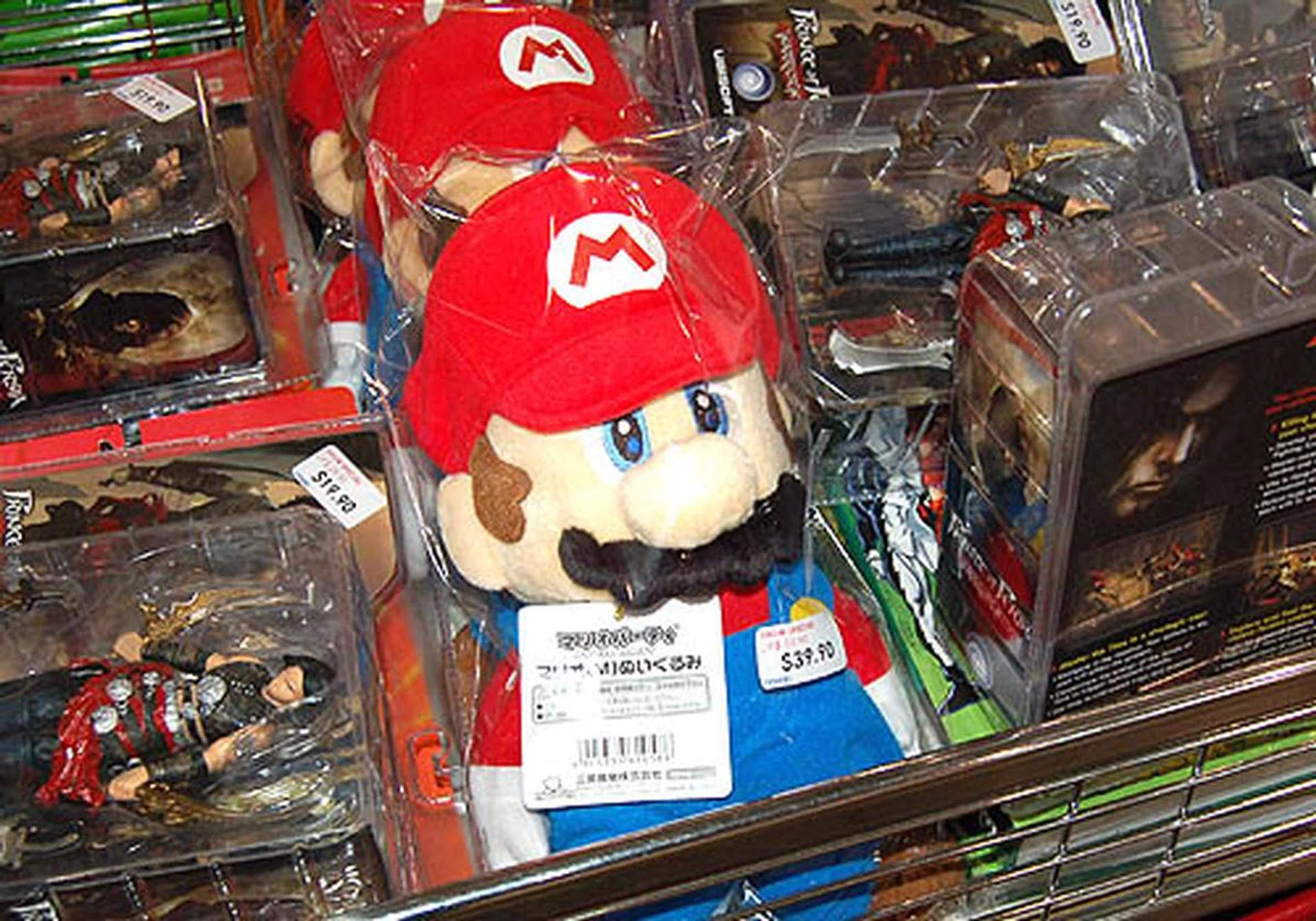 We spotted Mario stuffed toys going at S$39.90 each at 11am but none was left when we walked past an hour later.