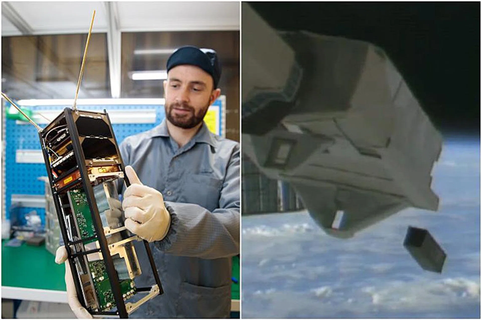 SpooQy-1 was launched by the Japan Aerospace Exploration Agency to the International Space Station in April 2019, and then deployed into orbit on June 17, 2019. (Image source: Center for Quantum Technologies, National University of Singapore; Jasa)