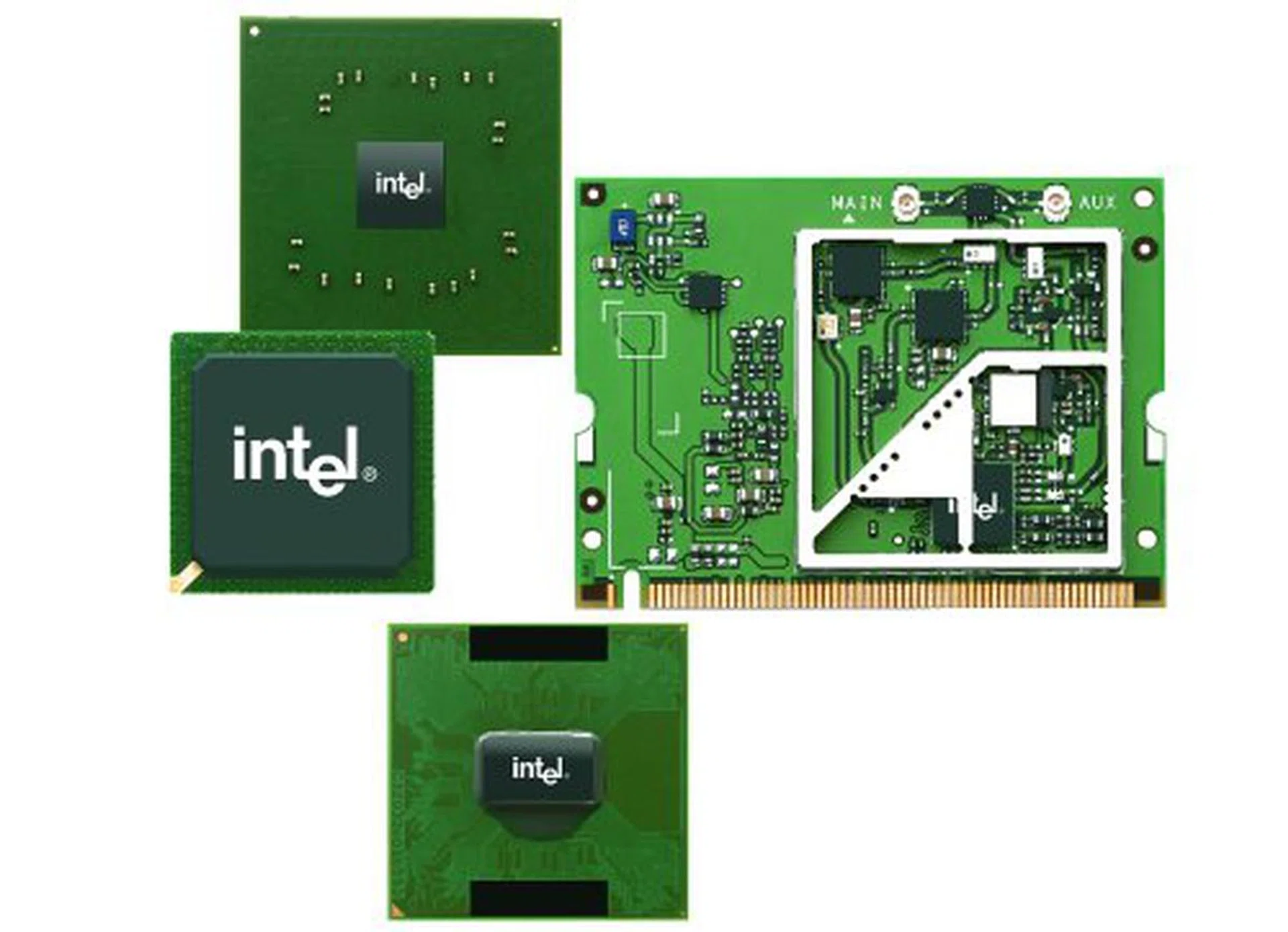 Components that make up the Intel Centrino platform.