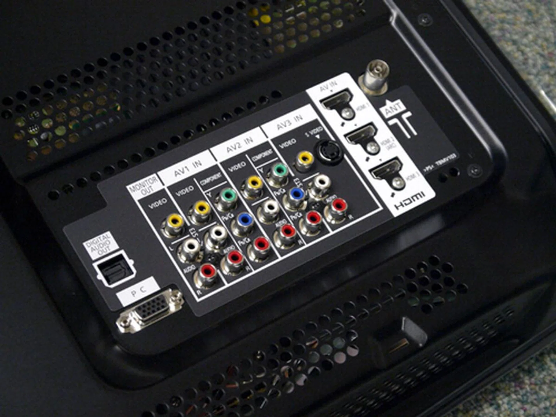 There's something for everyone on the VT20S. With three Composite, two Component and three HDMI inputs, there's really little for you to complain about. The Ethernet connector sits further up the rear panel (not in picture).