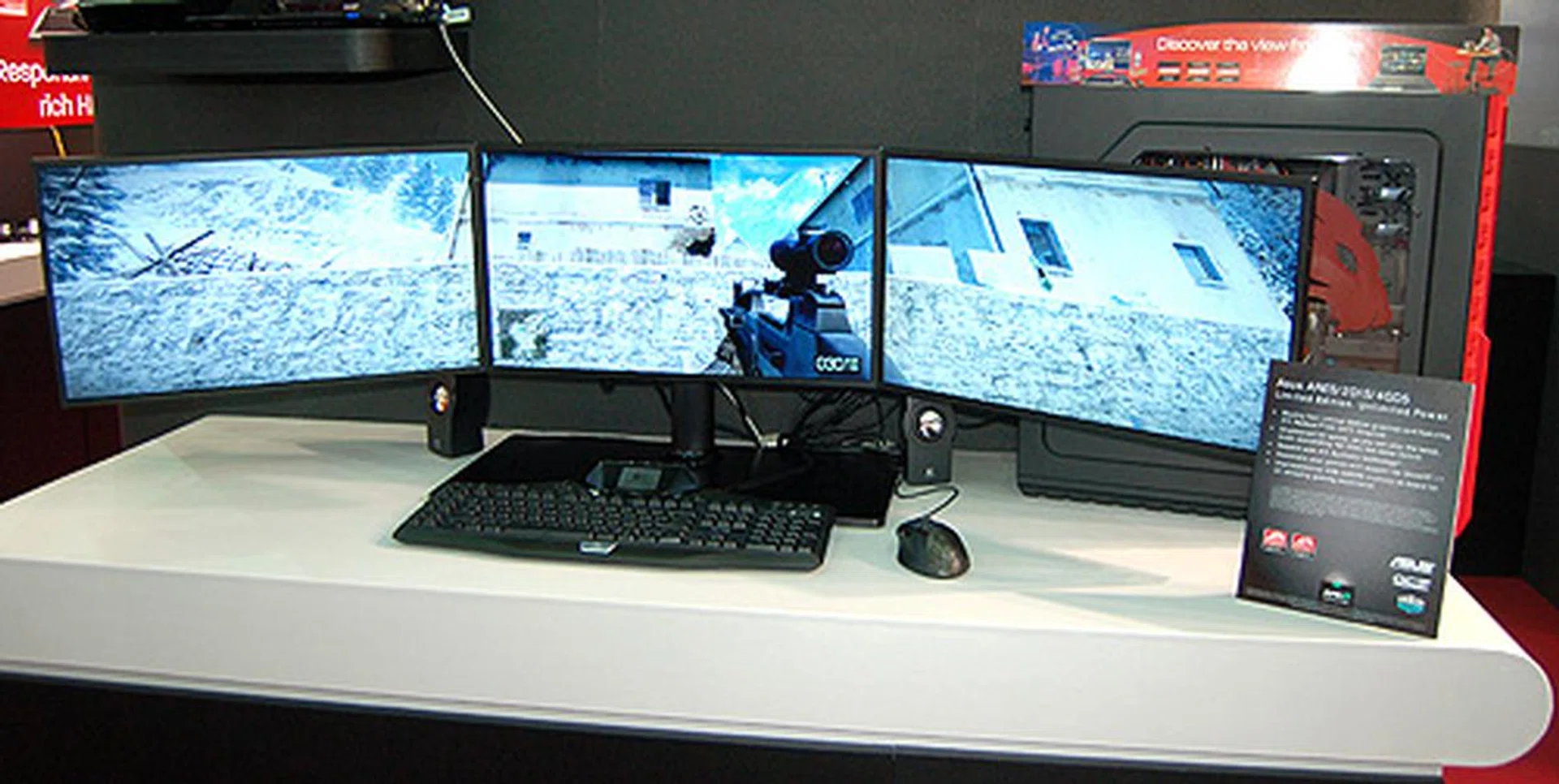 Here's an Eyefinity triple monitor setup.