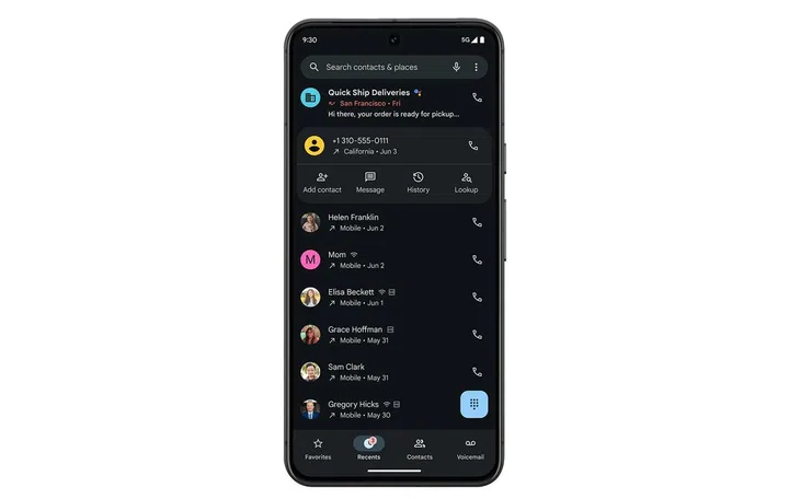 You can now do a reverse phone number lookup on the Web directly from the call log of your default phone app.