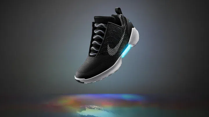 The Nike HyperAdapt 1.0 with "adaptive lacing".