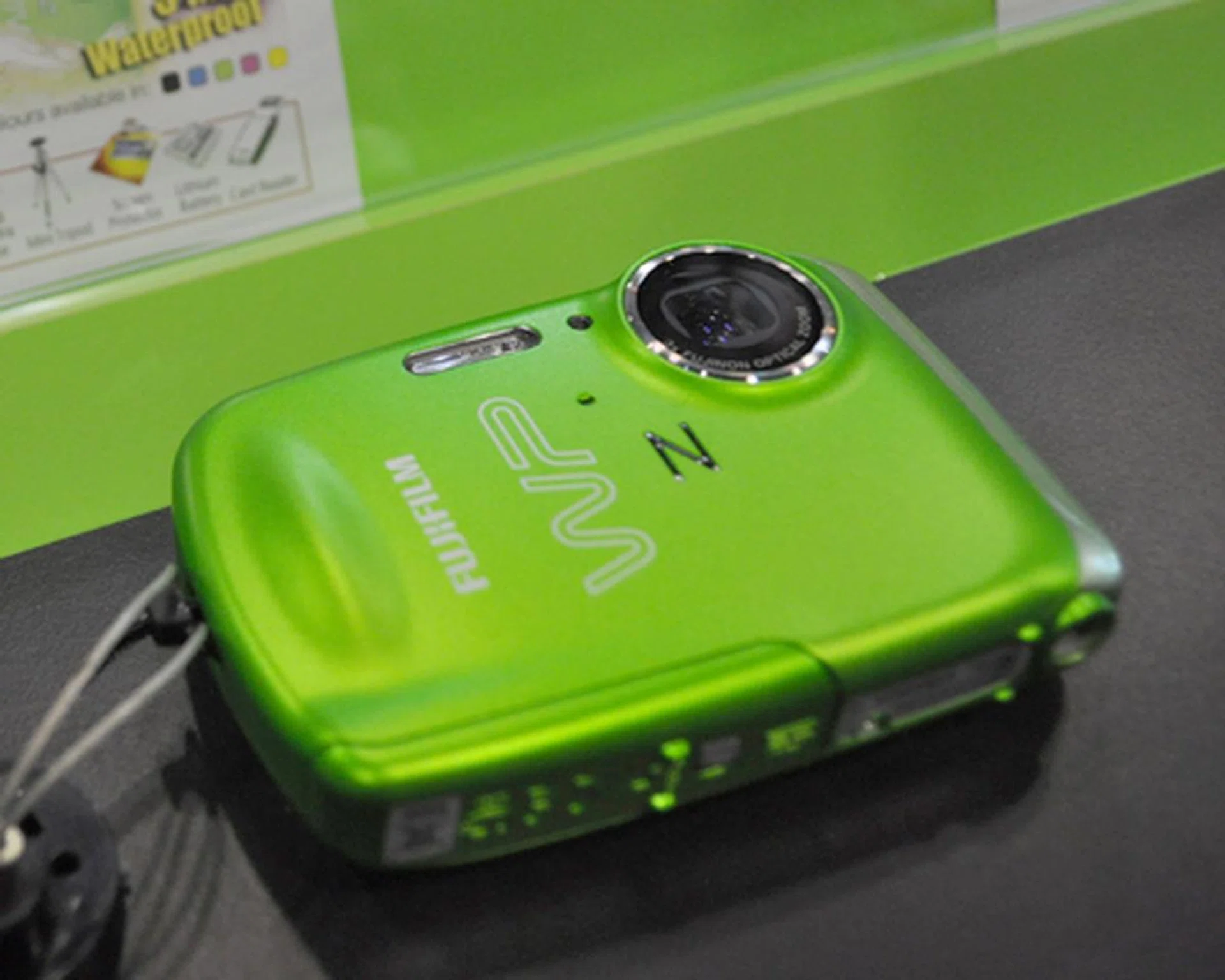 Ok, so if you need something more rugged, there's the Fujifilm Finepix Z33WP. Sharing similar specs to the earlier A170, you'll also get a camera that's waterproof up to 3 meters for beachside activities. You'll be paying a bit more at $349, but you'll also get a bunch of freebies that includes an 8GB SD card, a camera case, mini-tripod and an extra battery.