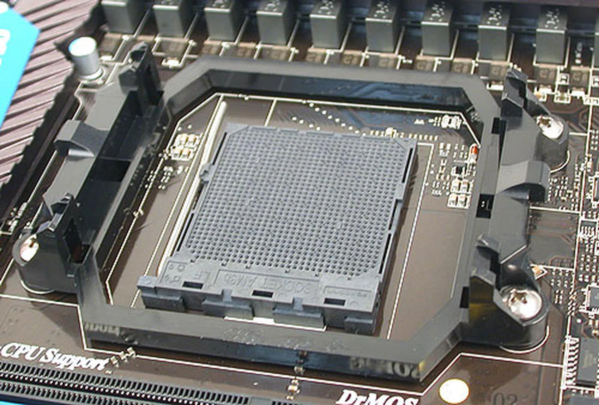 Compared to the Sabertooth, there appears to be slightly more room around the CPU socket on this board. 