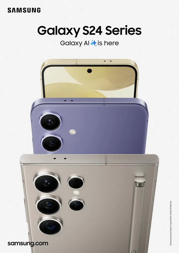 Samsung Galaxy S24 series.
