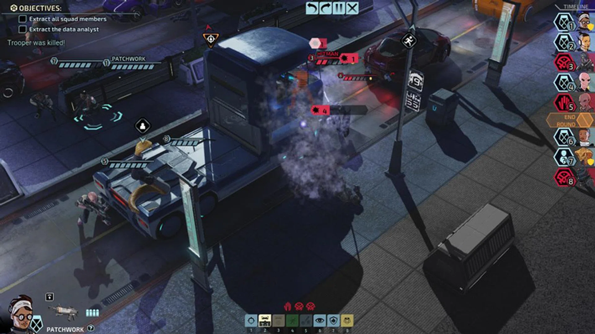 The turn order can be seen on the right of the screen, letting you know which character is up next. This introduces a chess-like element of strategy into gameplay, where you're constantly trying to stay one step ahead of the enemy.