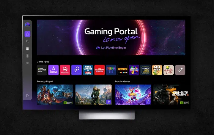 Gaming Portal on LG's WebOS for LG displays. Photo: LG.