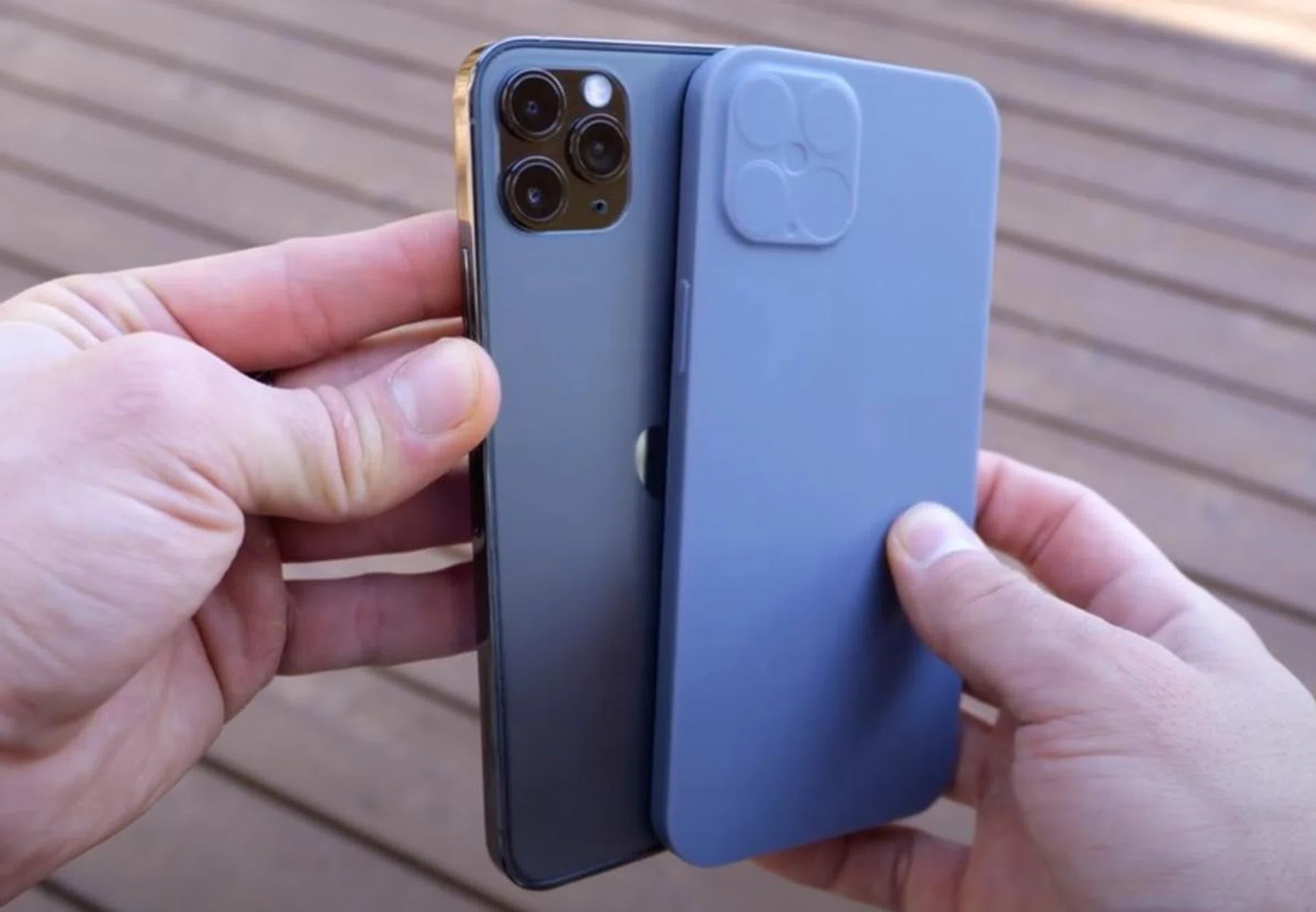 Screenshot taken from EverythingApplePro's YouTube video on "Exclusive iPhone 12 Pro Max Design Leaks! It's HUGE."