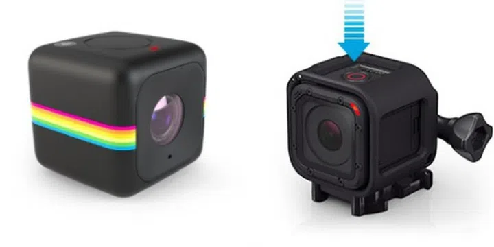 Left: Polaroid Cube. <br> Right: GoPro Hero4 Session. <br> Do they look alike?