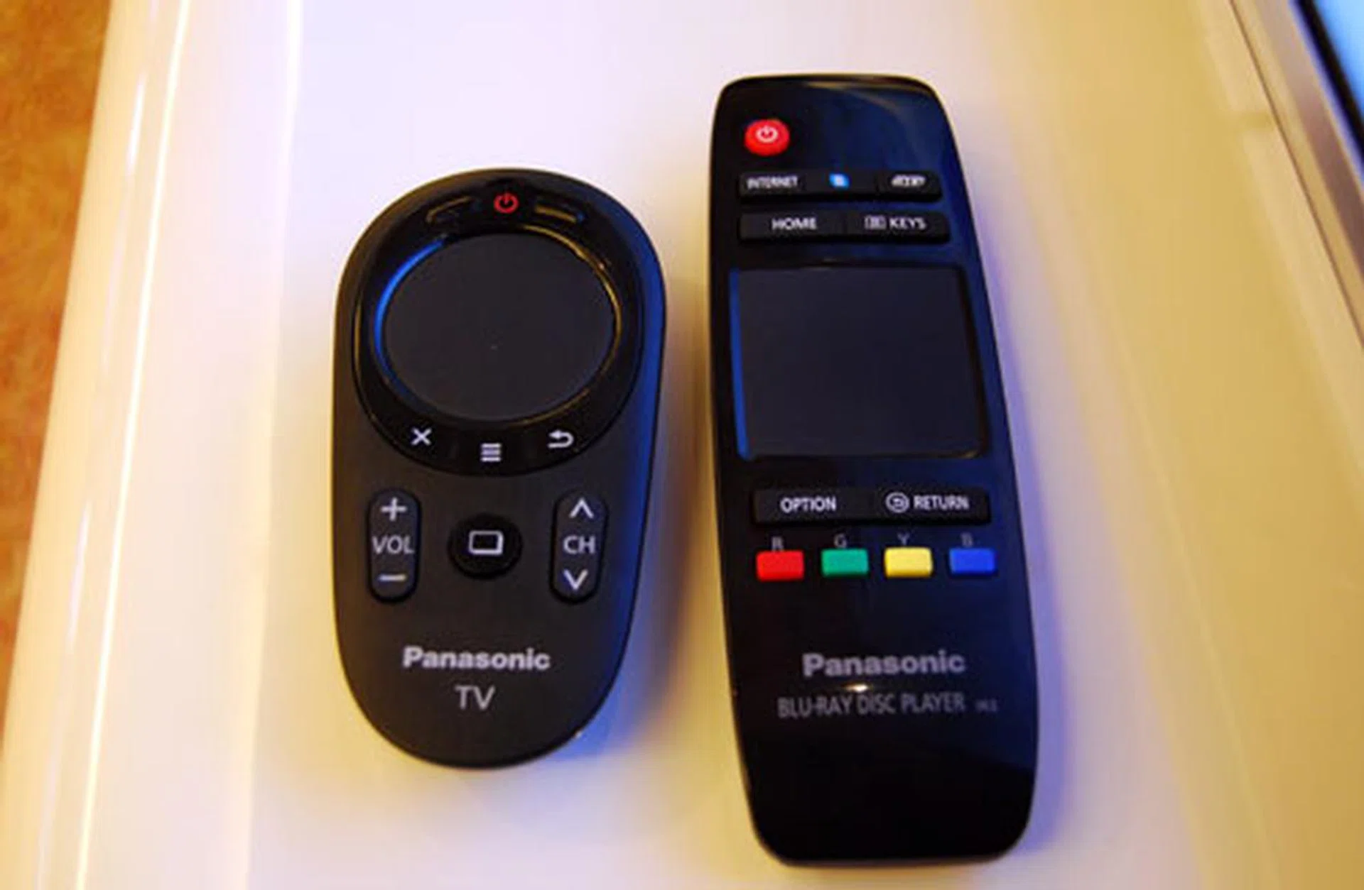 Now you can navigate Panasonic's Smart Viera TVs like how you would via a notebook's touch pad. The Touch Pad controller (left) also boasts of an Internet button which summons the Viera Connect home screen. Volume and channel controls apply as well.