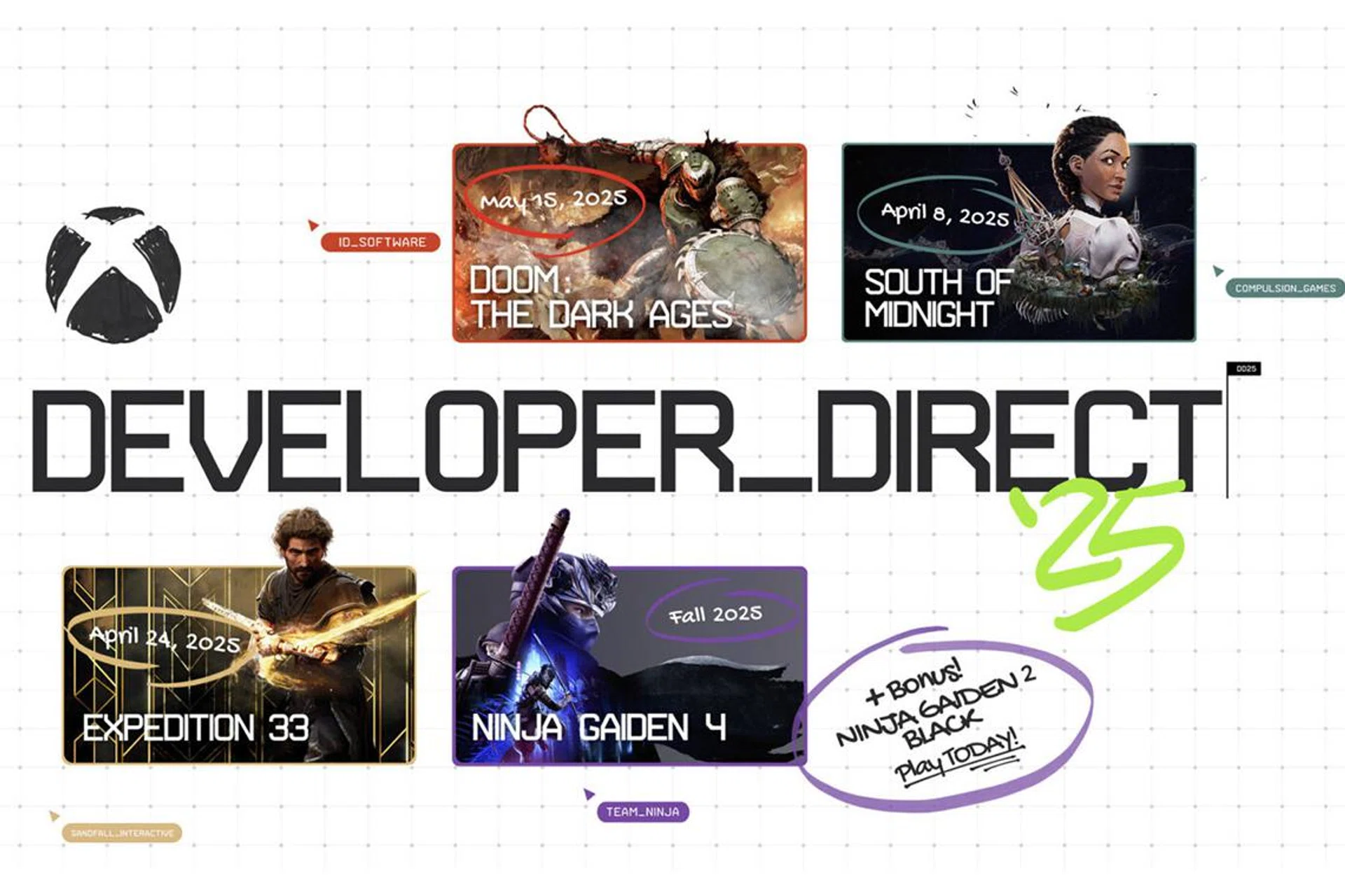Five new games were talked about at this year's Xbox Developer Direct. (Image source: Microsoft)