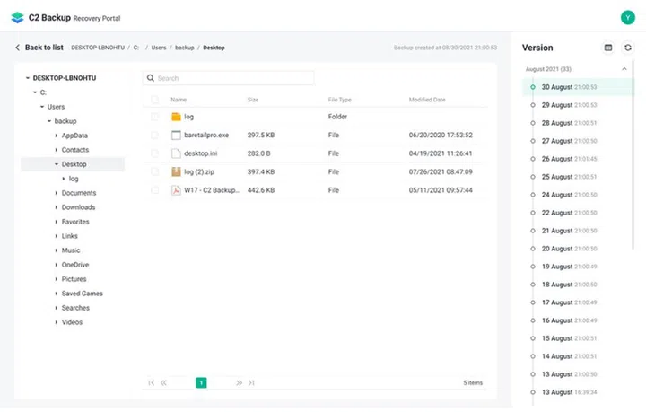Recovery portal (image source: Synology Inc.)