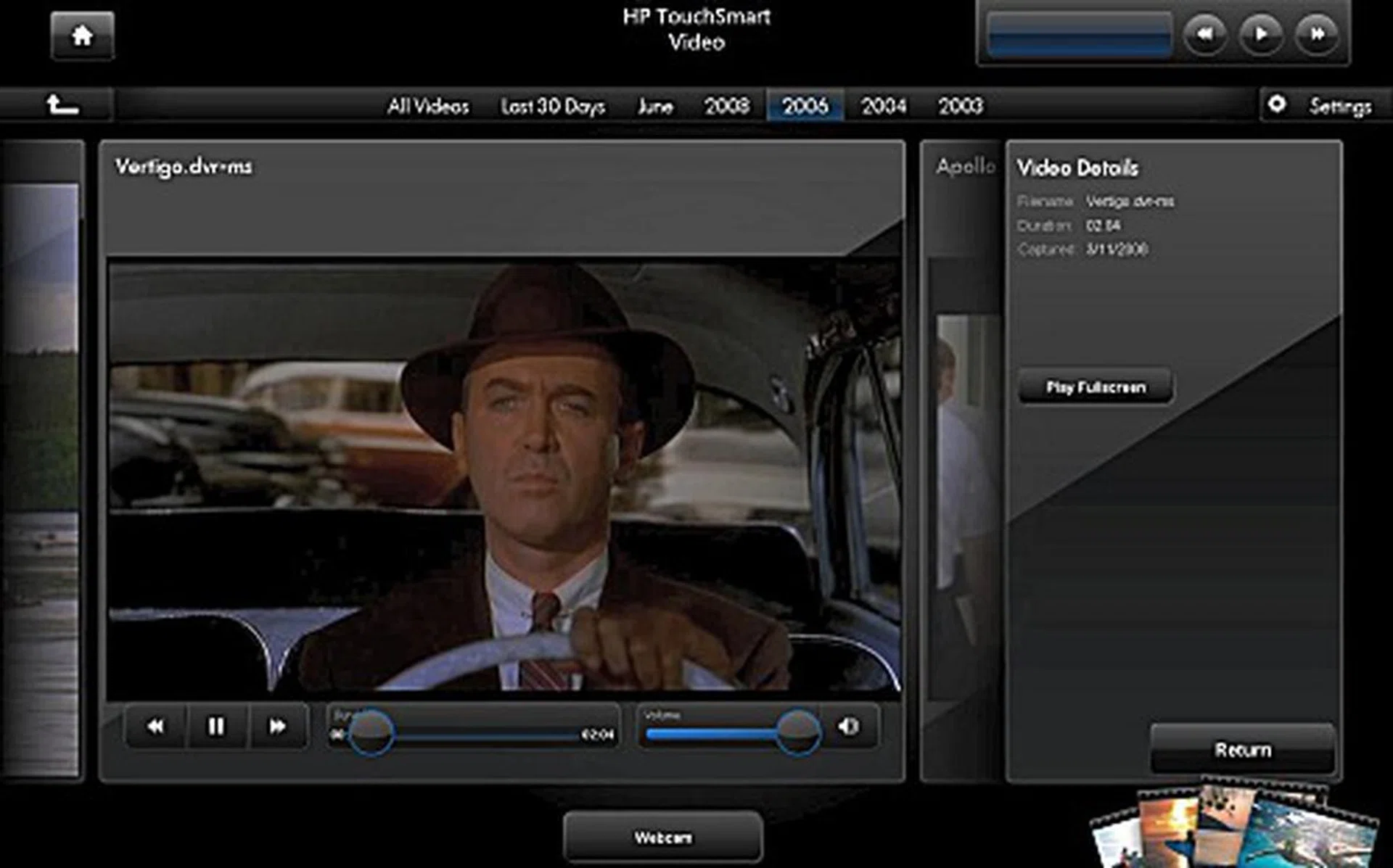 Video playback can also be done inside the shell, and you can also choose to watch your videos in full-screen mode.